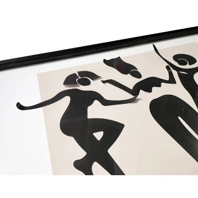 36" X 24" Paper Dolls 3D Collage Framed Art Black - Opalhouse™ Designed With Jungalow™ 2 36" X 24" Paper Dolls 3D Collage Framed Art Black - Opalhouse™ Designed With Jungalow™ - Image 2