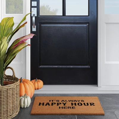 1'6"x2'6" It's Always Happy Hour Here Doormat Black - Opalhouse™ 1 1'6"x2'6" It's Always Happy Hour Here Doormat Black - Opalhouse™