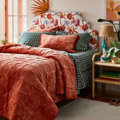 Sun Stitched Vintage Velvet Quilt Sham - Opalhouse™ Designed With Jungalow™ 1 Sun Stitched Vintage Velvet Quilt Sham - Opalhouse™ Designed With Jungalow™