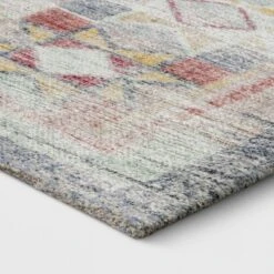 Front Page 36 2'4"x7' Runner Distressed Geo Persian Style Rug Blush - Opalhouse™