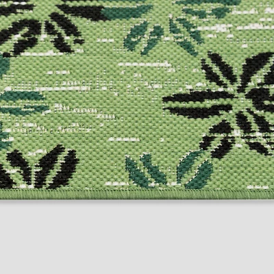 5' X 7' Floral Stamp Outdoor Rug Green - Opalhouse™ 3 5' X 7' Floral Stamp Outdoor Rug Green - Opalhouse™ - Image 3