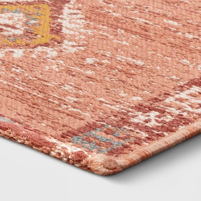 5' X 7' Sunset Moroccan Woven Tapestry Outdoor Rug Coral - Opalhouse™ 2 5' X 7' Sunset Moroccan Woven Tapestry Outdoor Rug Coral - Opalhouse™ - Image 2