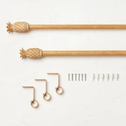 Pineapple Faux Wood Curtain Rod Natural Wood - Opalhouse™ Designed With Jungalow™ 7 Pineapple Faux Wood Curtain Rod Natural Wood - Opalhouse™ Designed With Jungalow™ -Opalhouse GUEST b565e685 bbc8 405f abbe 297780442d88