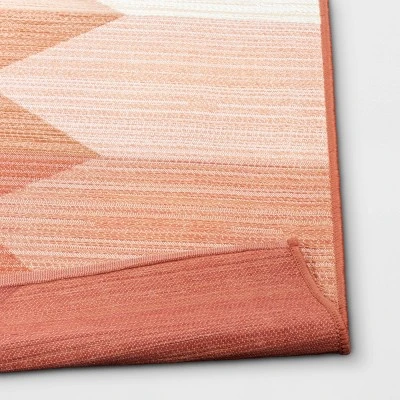 7'x10' Scandi Asymmetrical Rectangular Woven Outdoor Area Rug Bright Peach - Opalhouse™ 3 7'x10' Scandi Asymmetrical Rectangular Woven Outdoor Area Rug Bright Peach - Opalhouse™ - Image 3