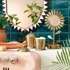 Front Page 22 18" X 24" Wood Resin Decorative Wall Mirror Brown - Opalhouse™ Designed With Jungalow™