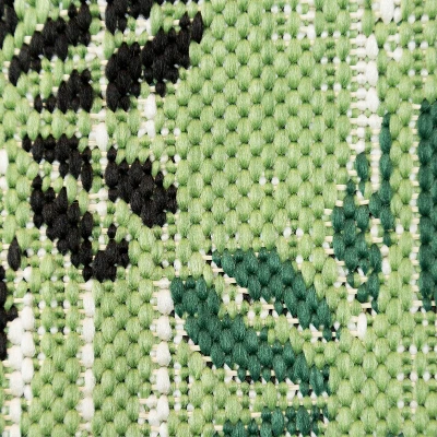 5' X 7' Floral Stamp Outdoor Rug Green - Opalhouse™ 2 5' X 7' Floral Stamp Outdoor Rug Green - Opalhouse™ - Image 2