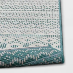 5' X 7' Tapestry Woven Outdoor Rug Aqua - Opalhouse™ 5 5' X 7' Tapestry Woven Outdoor Rug Aqua - Opalhouse™ -Opalhouse GUEST d89b2b6c 34c5 4db7 b760 30af76ec6a4a