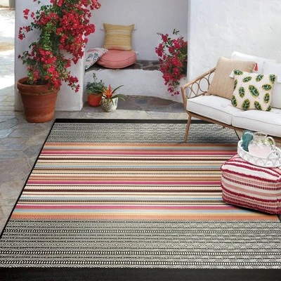 7' X 10' Outdoor Rug Multi Stripe Global Pink - Opalhouse™ 1 7' X 10' Outdoor Rug Multi Stripe Global Pink - Opalhouse™
