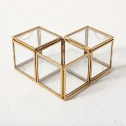 Metal Glass Decorative Box Gold - Opalhouse™ Designed With Jungalow™ 5 Metal Glass Decorative Box Gold - Opalhouse™ Designed With Jungalow™ -Opalhouse GUEST fc927fff 547b 4c4d 937a 78a22e5d52ae